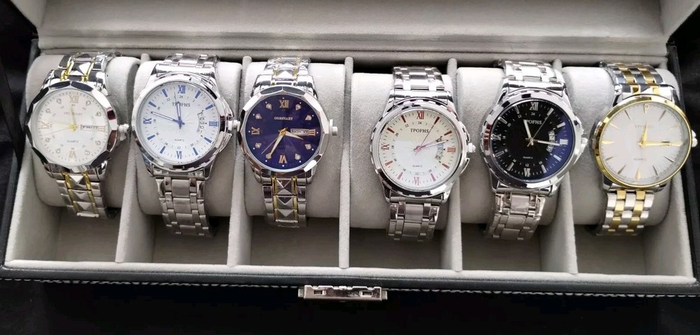 Set 6 NEW QUALITY Men’s Watches CLOSEOUT OVERSTOCK DEAL Men Watch Lot IPHON H