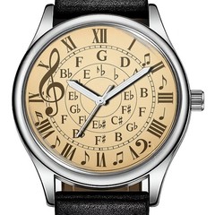 Music Piano Teacher Roman Dial Trendy 38mm Face Wrist Watch