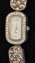 FMD Women’s Quartz Watch Silver Tone Rhinestone Bracelet Needs Battery