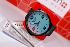 NEW LIMITED SWISS SWATCH BIG BOLD SO27B121 FUTURISTIC GREY GLOW 47MM WATCH GREEN