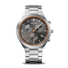 BERING Titan Chrono Brushed Silver Men’s Quartz Watch -11743-709