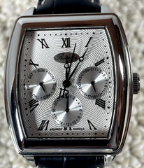 Romilly automatic mens watch Day, Date, Month, 12 & 24 hr. New in Box, w/ tags