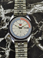 Automatic Seiko Refurbished White Dial Day / Date Men’s Wrist Watch Free Ship