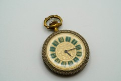 Vintage CARTLAND Enamel Woman’s Mechanical Watch Pendant 4.2cm x 3cm