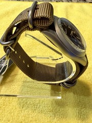 ADDIESDIVE 36mm VH31 Retro Pilot Field Watch AD2079- Black Dial, Tan NATO.