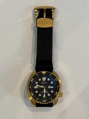 Seiko Prospex Turtle Men’s Black Watch – SRPC44, 4R36-04y0 Gold Case Black Face