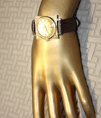 Vintage PAUL PEUGEOT Gold Tone Satin S/Steel Case & Back ST92 Hand Wind Unisex