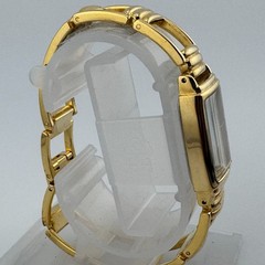 VTG Giorgio Beverly Hills Quartz Watch Women Gold Tone Rectangle New Batte 7.25″