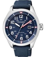 CITIZEN Men Analog Eco-Drive Casual Watch Classic Dress Blue Dial Waterproof Rou