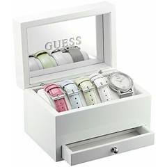 Guess 5pc Set women’s Gem-Set Bezel 39mm Interchangeable Band Ladies U0785L1