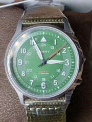 Berny T2596 37mm Titanium AR Sapphire 50M Military 24hr Luminous Dial Seiko VH31