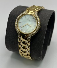 Ebel Beluga 18k Gold 24mm Diamond Watch Bracelet w/ Mother of Pearl Dial 866969