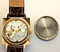 Vintage PAUL PEUGEOT Gold Tone Satin S/Steel Case & Back ST92 Hand Wind Unisex