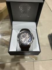 Vince Camuto VC/1129DGSV Men’s Chronograph Watch Brown Croco Leather Boxed