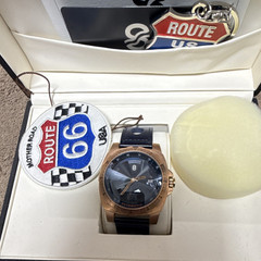 Route 66 Automatic Date Blue Dial Blue Leather Strap w/ Box