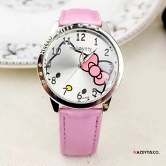 Girls Hello Kitty Cartoon Fashion Wrist Watch Children Kids Watch Christmas Gift