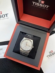 Tissot PRX 35mm Quartz Silver Sunburst Dial Steel Bracelet Date 100m w/ Box