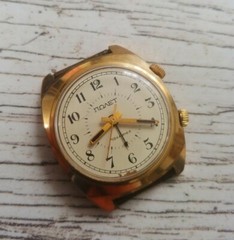 Poljot signal alarm mechanical wrist watch 18 jewel 2612 SU USSR rare