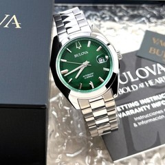 Bulova Classic Surveyor Automatic Green Dial Men’s watch 96B429 39mm