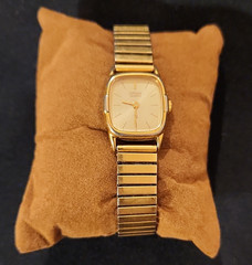Citizen Quartz Women’s Gold-Tone Square Analog Dress Watch RUNNING