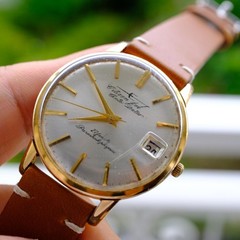 Citizen Jet Auto Dater 27 Jewels Gold Case Automatic Watch 37mm
