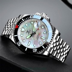 Tandorio Diver Automatic Watch for Men 40mm Mother of Pearl NH35 Sapphire Glass