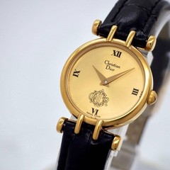 Christian Dior Women’s Wristwatch Gold Black 3038 23mm