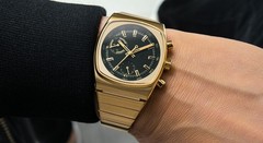 Brew Metric Gold – Black Dial Chronograph With Additional Rubber Brew Strap