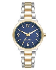 Nine West Women’s Bracelet Watch NW/3261BLSV Two tone blue dial