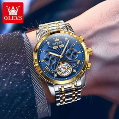 Automatic Mechanical Waterproof Watch Luxury Dial Strap Men Men’s