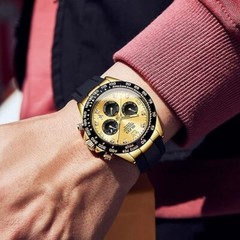 OLEVS Watch Chronograph Calendar Moon Phase Luminous Sports Man’s Wristwatches