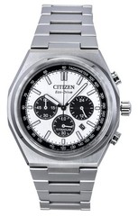 Citizen Zenshin Chronograph Silver Dial Eco-Drive CA4610-85A 100M Men’s Watch