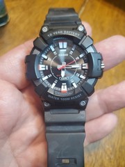 Casio MW610‑1AV Men’s Black Resin Watch 100M 10‑Year Battery Date WR100