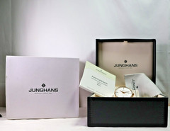 Junghans Meister 027/7312 Automatic Gold Tone White Dial Date made in germany