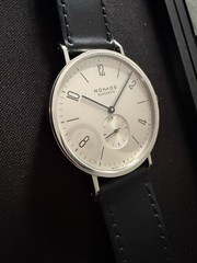 NOMOS Tangente 38mm manual, display back, 6 mos old EXC, $1900 OBO