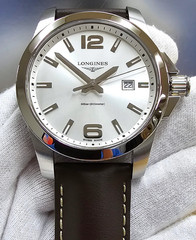 Longines Conquest 43mm Brown Leather Band Watch L3.760.4.76.5