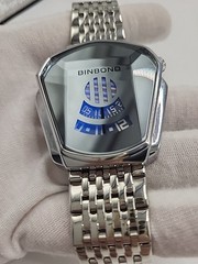 Bindbond Men’s Luxury Military Watch , Silver Chrome Cool Watch