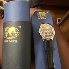 Stunning Globe Watch World Map New Open Box