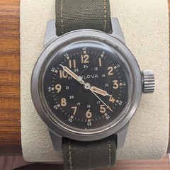 Vintage Bulova A17A Navigator Military Watch MIL-W-6433A Runs 32mm