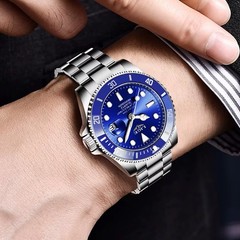 42MM LIGE Quartz Men’s Luxury Watch Dive 30M Waterproof Luminous Stainless NEW