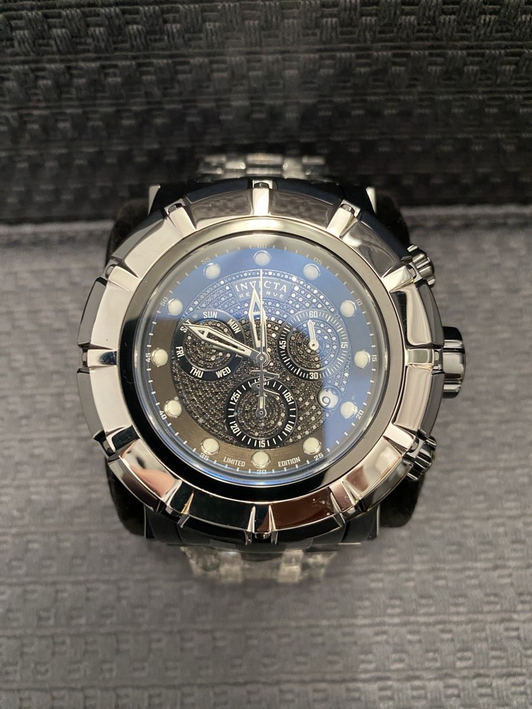 Invicta Reserve 54mm S1 Rally 1.07 Carat Black Diamond Swiss Watch Model #32770