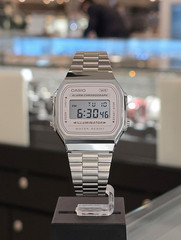 Casio A168WA-8ADF Vintage Silver Gray Digital Watch EL Backlight 7-Year Battery