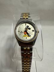Vintage Lorus Mickey Mouse Watch Gold and Silver Two Tone V827-0050 AO