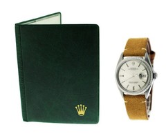 1974 Rolex Oyster Perpetual Datejust 1603 36mm Steel Silver Dial Automatic Watch
