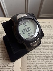Medline Digital Quartz Wristwatch Black Plastic Strap Water Resistant Alarm
