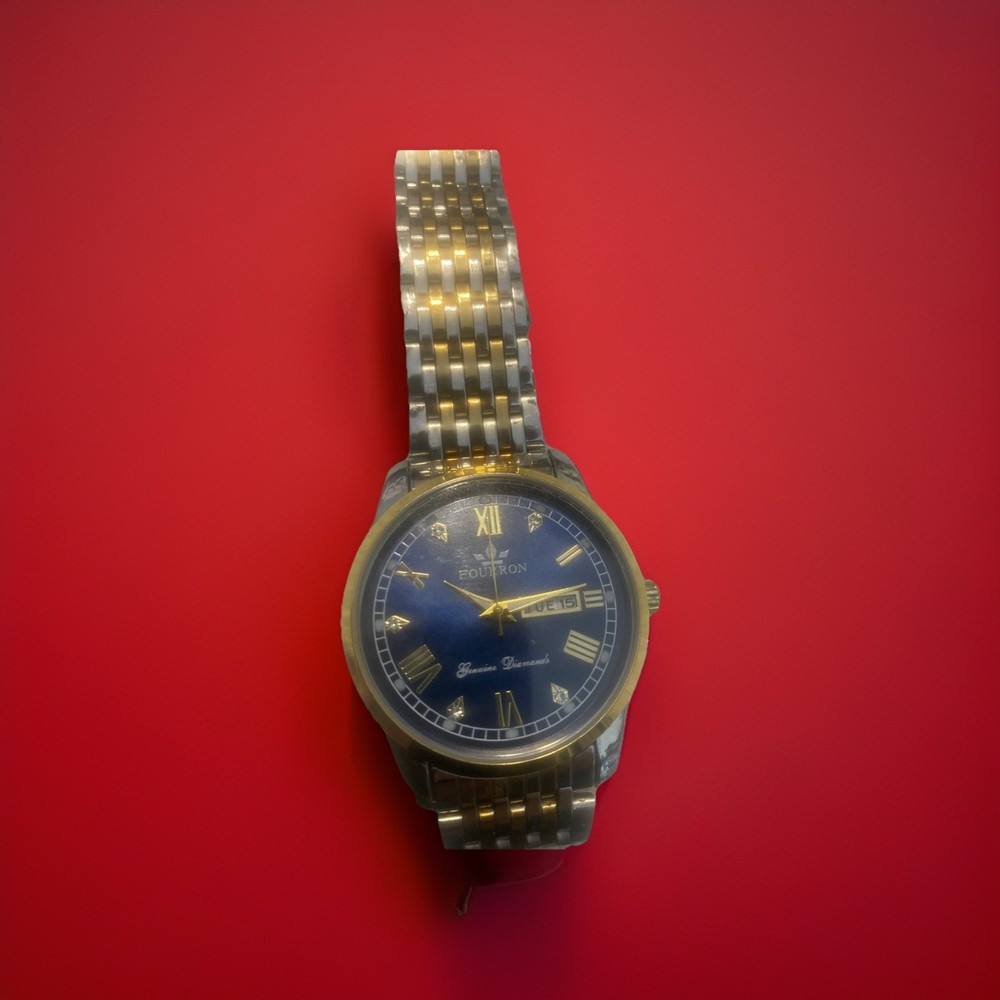 Lige Men’s Watch #070 Day/Date Calendar – Diamond Accented