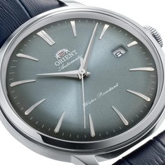 Orient Mens Automatic Watch RA-AC0030L30B Bambino Leather 40.5mm Blue Dial 30M
