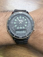 Haverhills NAVIGATOR Analog Digital Men’s Watch Size 7 1/2″ , BLACK COLOR