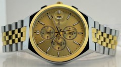 Amazing Men’s Citizen Eco-Drive Quartz Gold Dial Date Working Wristwatch