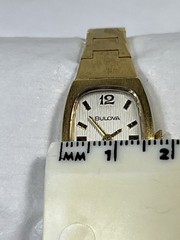 Women’s Bulova 1973 Vintage 6CL Mechanical Wind Gold Tone Swiss Made Watch-WORKS